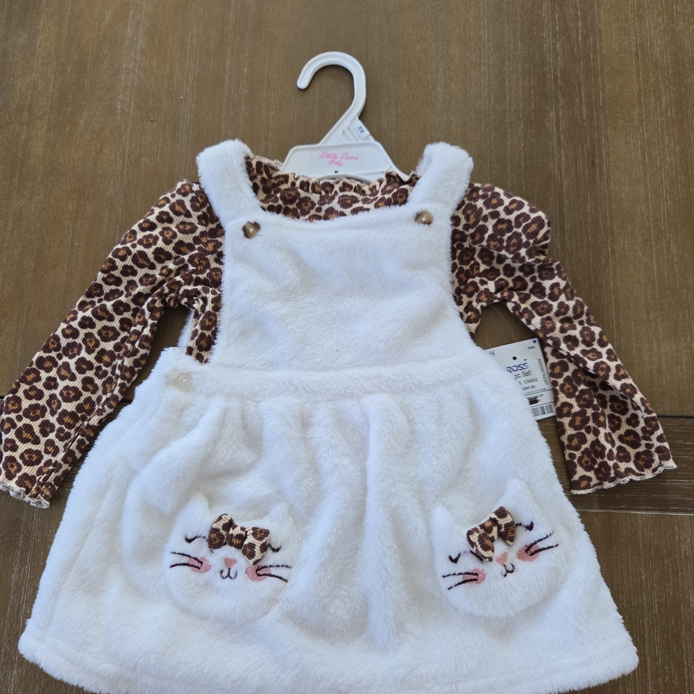 Little Lass Leopard Print Baby Dress